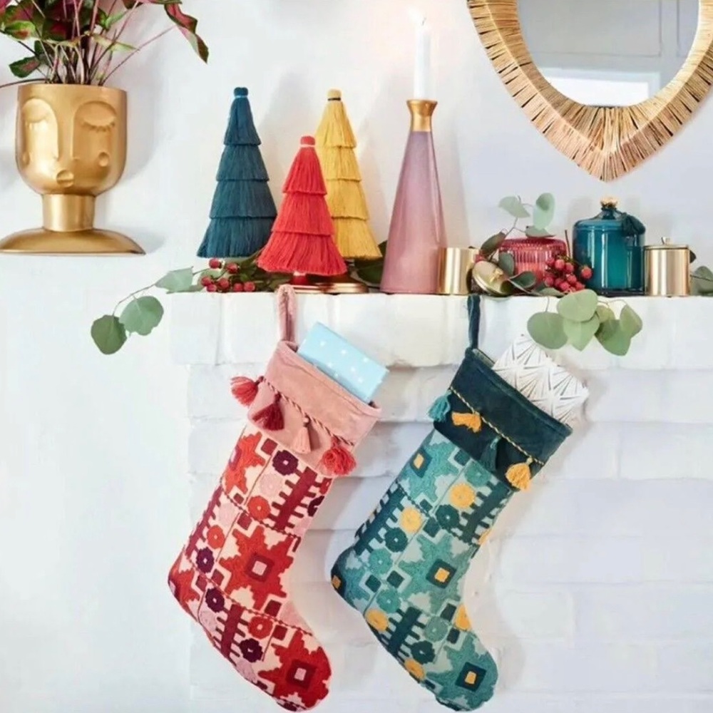 Opalhouse x Jungalow | New! 12" Blush Pink Tassel Fringe Christmas Tree Decor - Picture 7 of 8